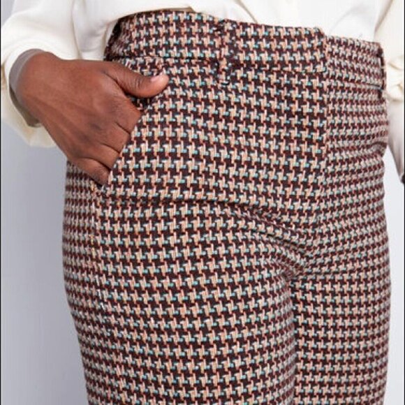 Modcloth informed ensemble houndstooth wide leg pants size 6 - Picture 3 of 8
